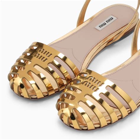 miu miu gold|miu michu shoes sale.